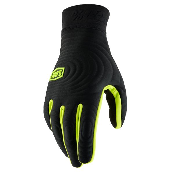 Guanti moto 100% Brisker Xtreme Black Neon Yellow