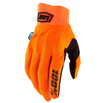 Guanti moto 100% Cognito Smart Shock Orange Fluo