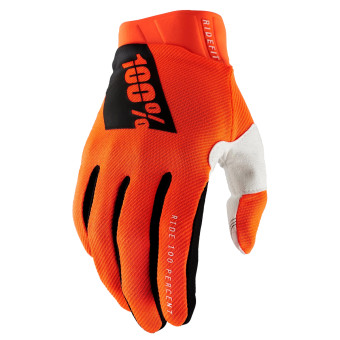 Guanti moto 100% Ridefit Orange Fluo
