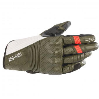 Guanti moto Alpinestars AS-DSL Kei Forest Black White Red Fluo