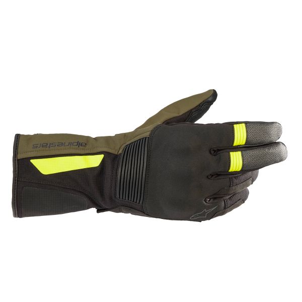 Guanti moto Alpinestars Denali Aerogel Drystar Black Forest Yellow Fluo