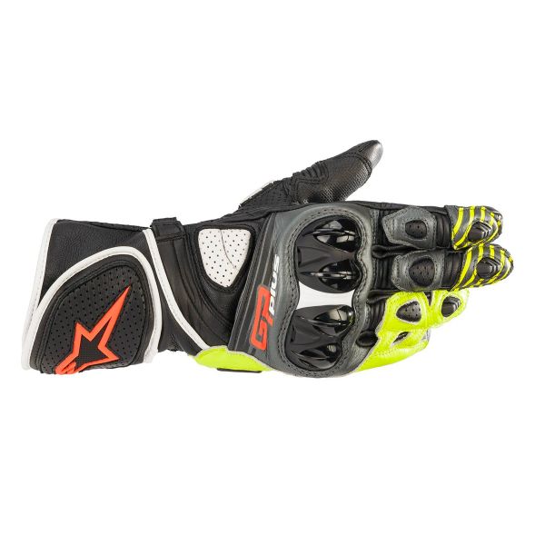 Guanti moto Alpinestars GP Plus R V2 Glove Grey Black Yellow Red Fluo