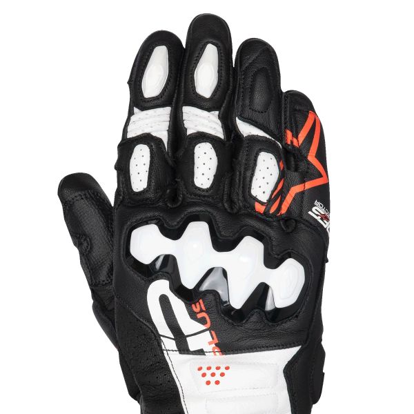 Alpinestars GP Plus R V3 Pelle Nero Bianco Rosso Fluo