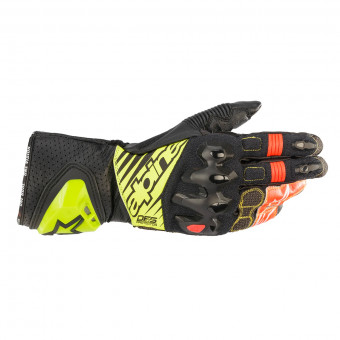 Guanti moto Alpinestars Guanto GP TECH V2 Nero Giallo Fluo Bianco Rosso Fluo
