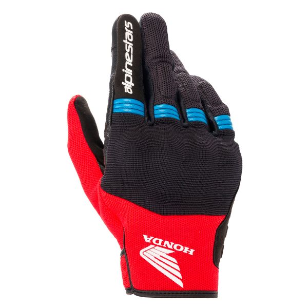 Guanti moto Alpinestars Honda Copper Black Bright Red Blue