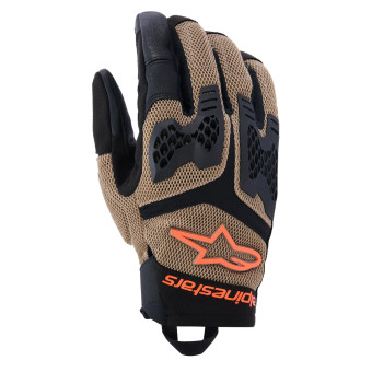 Guanti moto Alpinestars Manti Air Dark Khaki Black Orange Fluo