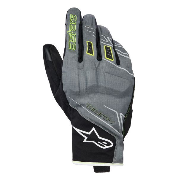 Guanti moto Alpinestars Moblast WP Fur Gray Black Sulphur Yellow