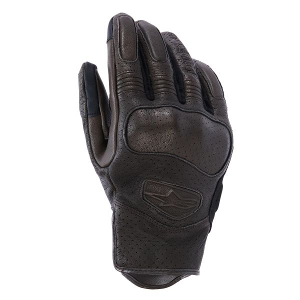 Guanti moto Alpinestars Mustang V3 Leather Dark Brown Black