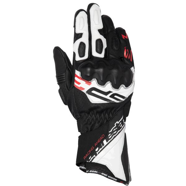 Guanti moto Alpinestars SP-3 Nero Bianco Rosso Fluo