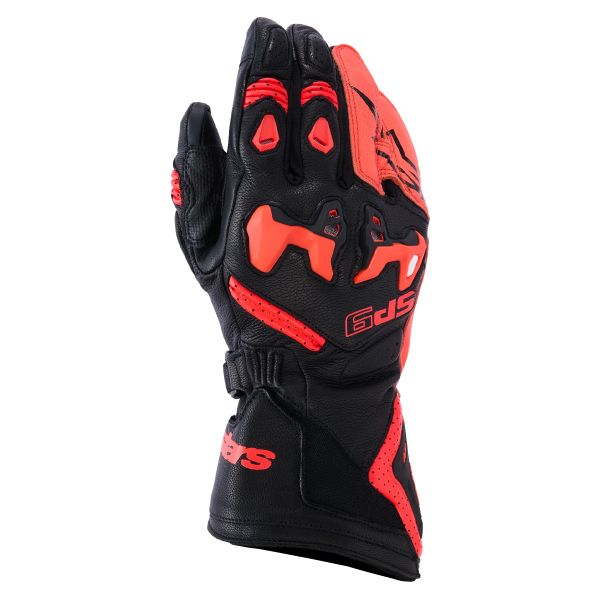 Guanti moto Alpinestars SP-9 Black Red Fluo