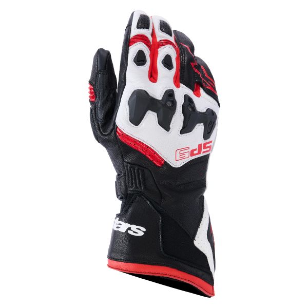 Guanti moto Alpinestars SP-9 Black White Bright Red