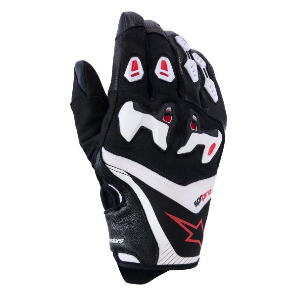 Guanti moto Alpinestars SP-R Pro Black White Bright Red