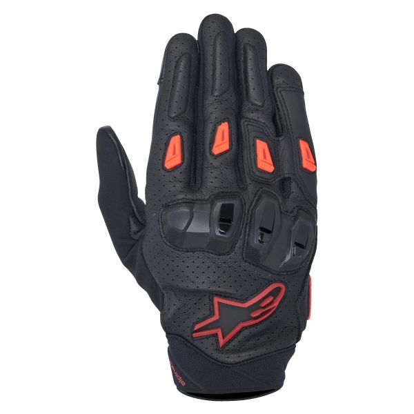 Guanti moto Alpinestars SP X 7 Nero Rosso Scuro Fluo