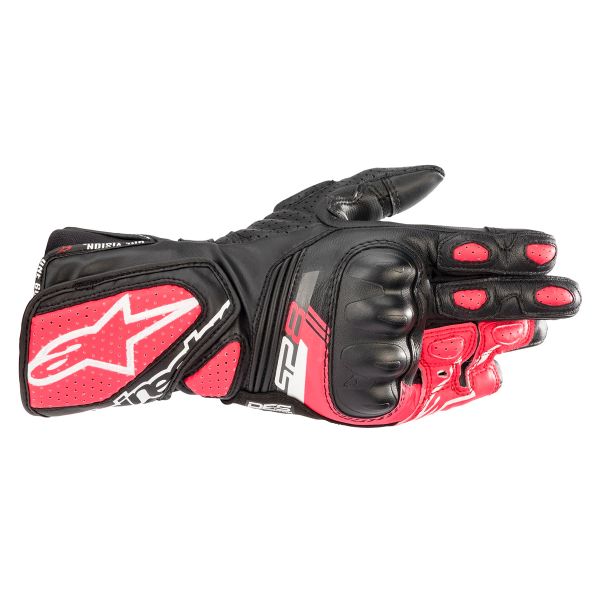Guanti moto Alpinestars Stella SP-8 V3 Nero Bianco Rosa Diva