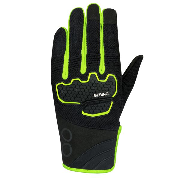 Guanti moto Bering Breeze Black Yellow Fluo