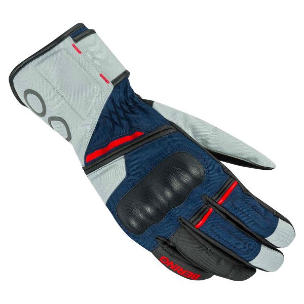 Guanti moto Bering Lady Siberia Grey Blue Red Gloves Guanti moto Bering Lady Siberia Grey Blue Red Gloves