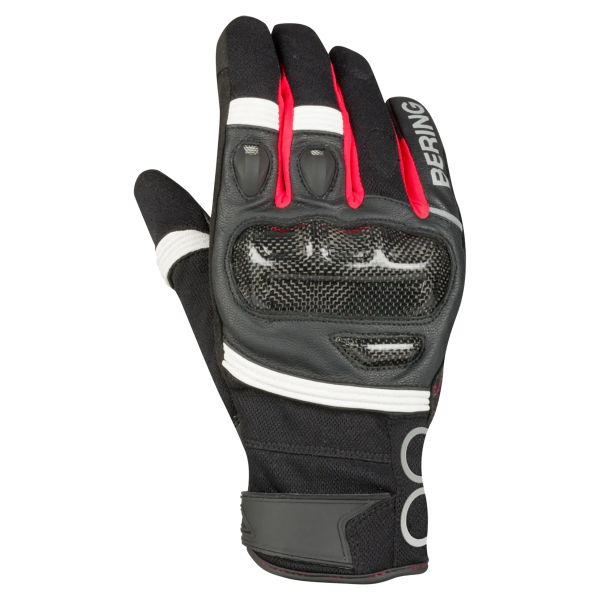 Guanti moto Bering Raid Black White Red Guanti moto Bering Raid Black White Red