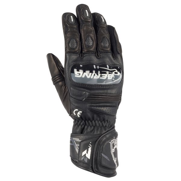 Guanti moto Bering Snap Black White Glove Guanti moto Bering Snap Black White Glove