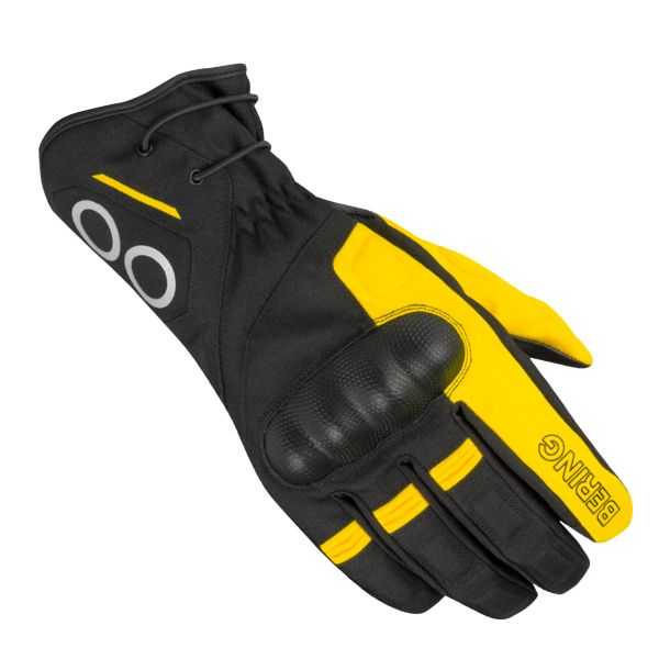 Guanti moto Bering Zephyr Black Grey Yellow Gloves