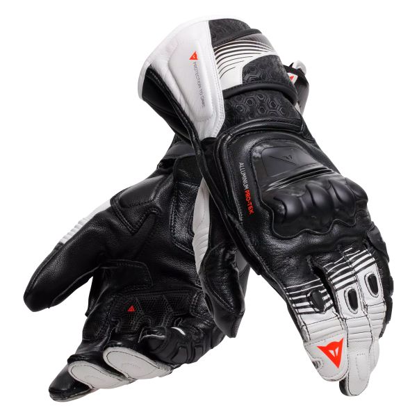 Guanti moto Dainese Fiero Metal Black White Red Fluo