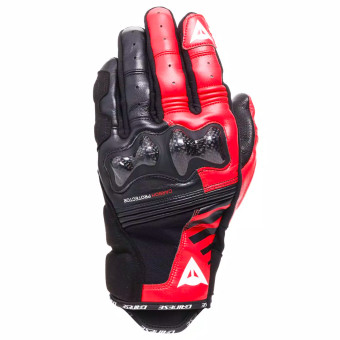 Guanti moto Dainese Reacto Carbon Short Nero Rosso Lava