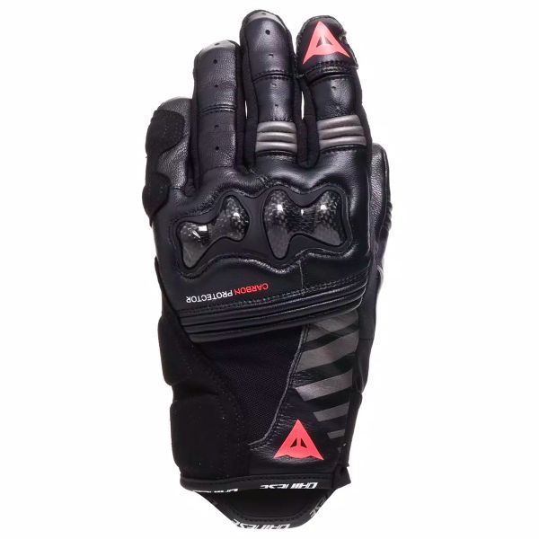 Guanti moto Dainese Reacto Carbon Short Donna Nero Rosa Fluo