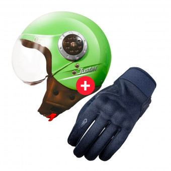 Guanti moto Five Globe Black + Justin Green