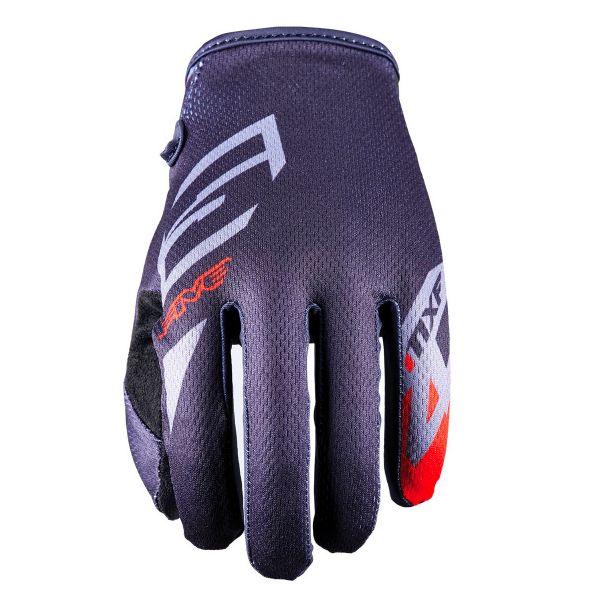 Guanti Cross Five MXF4 Scrub Grey Fluo Red