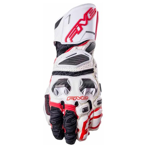 Guanti moto Five RFX Race 10 White Red
