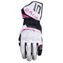Guanti moto Five RFX Sport Evo Donna Bianco Rosa fluo
