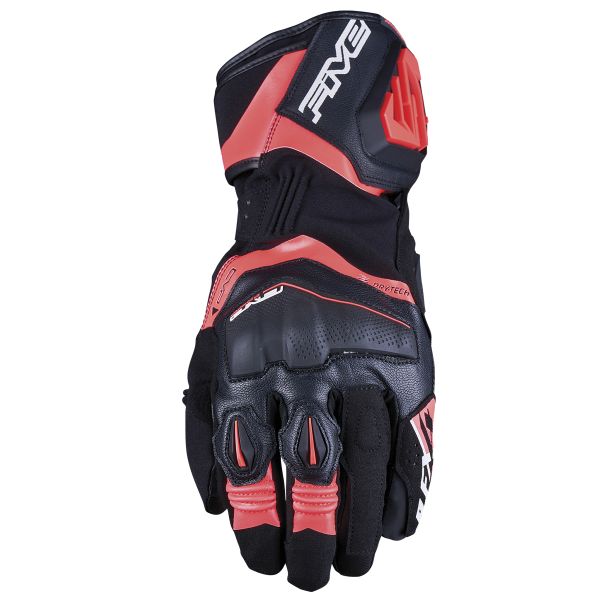 Guanti moto Five RFX4 Evo WP Nero Rosso Fluo