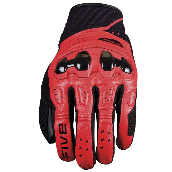 Guanti moto Five RS2 Evo 2 Rosso Fluo Nero
