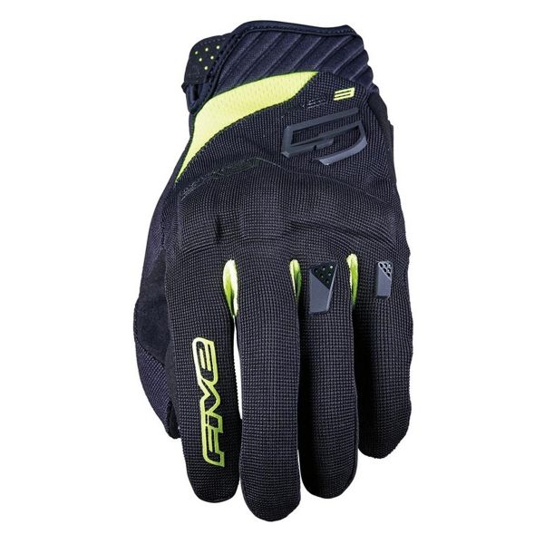 Guanti moto Five RS3 Evo Black Fluo Yellow Guanti moto Five RS3 Evo Black Fluo Yellow