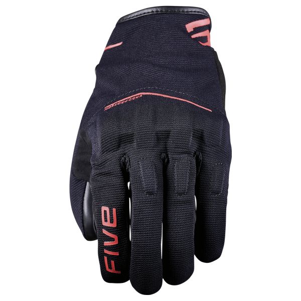 Guanti moto Five RS4 Evo nero rosso fluo