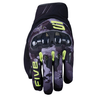 Guanti moto Five RSX Camo Nero Giallo Fluo Guanti moto Five RSX Camo Nero Giallo Fluo