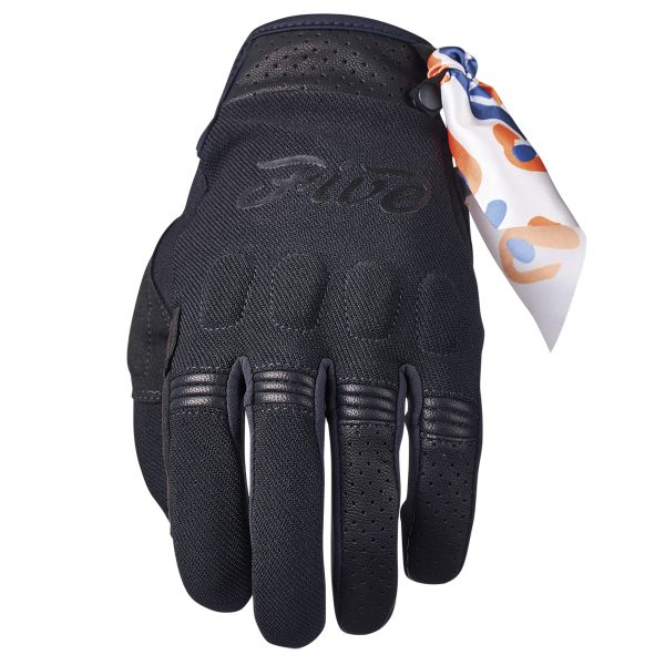 Guanti moto Five Scrambler Donna Nero