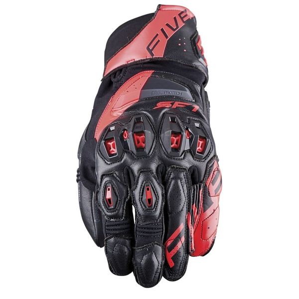 Guanti moto Five Sf1 Evo nero rosso fluo