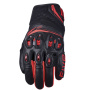 Guanti moto Five SF2 Evo nero rosso fluo