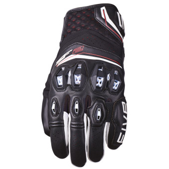 Guanti moto Five SF2 Evo Nero Bianco Rosso Fluo