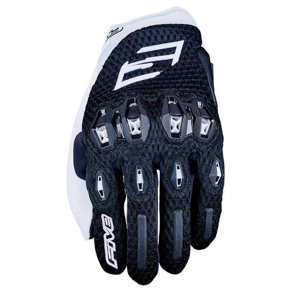 Guanti moto Five Stunt Evo 2 Airflow Black White Guanti moto Five Stunt Evo 2 Airflow Black White
