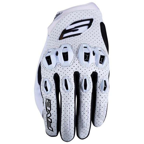 Guanti moto Five Stunt Evo 2 Leather White