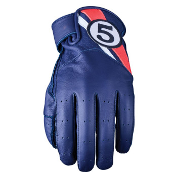 Guanti moto Five Texas Evo Blue Fluo Red