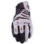 Guanti moto Five TFX1 Airflow Short Grigio Rosso fluo