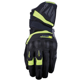 Guanti moto Five TFX2 WP nero giallo fluo