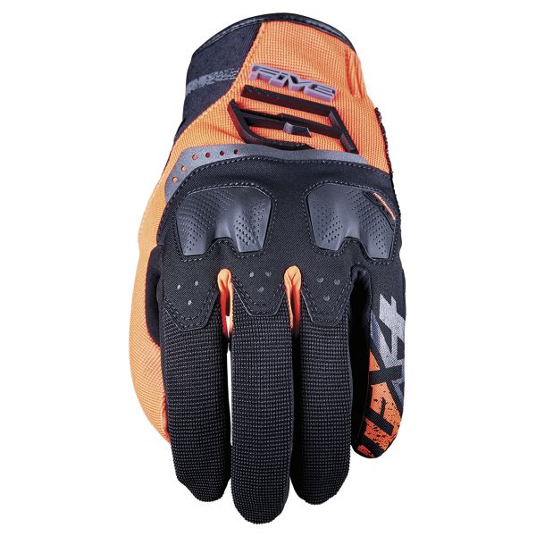 Guanti moto Five TFX4 nero arancio fluo