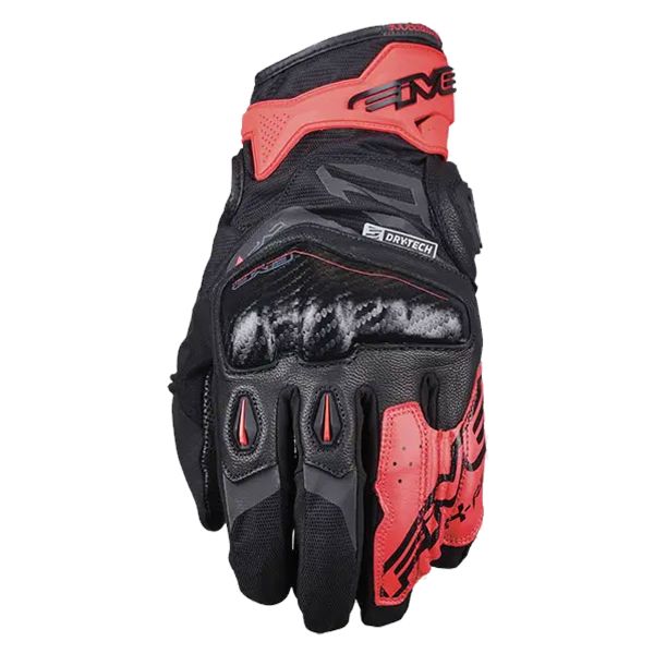 Guanti moto Five X Rider WP Nero rosso fluo