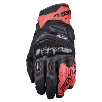 Guanti moto Five X-Rider WP Black Fluo Red
