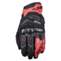 Guanti moto Five X-Rider WP Black Fluo Red
