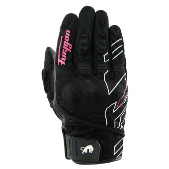Guanti moto Furygan Jet Neon D3O Lady Nero Bianco Rosa