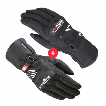 Guanti moto Furygan Keen Black White + Origami Lady Black White